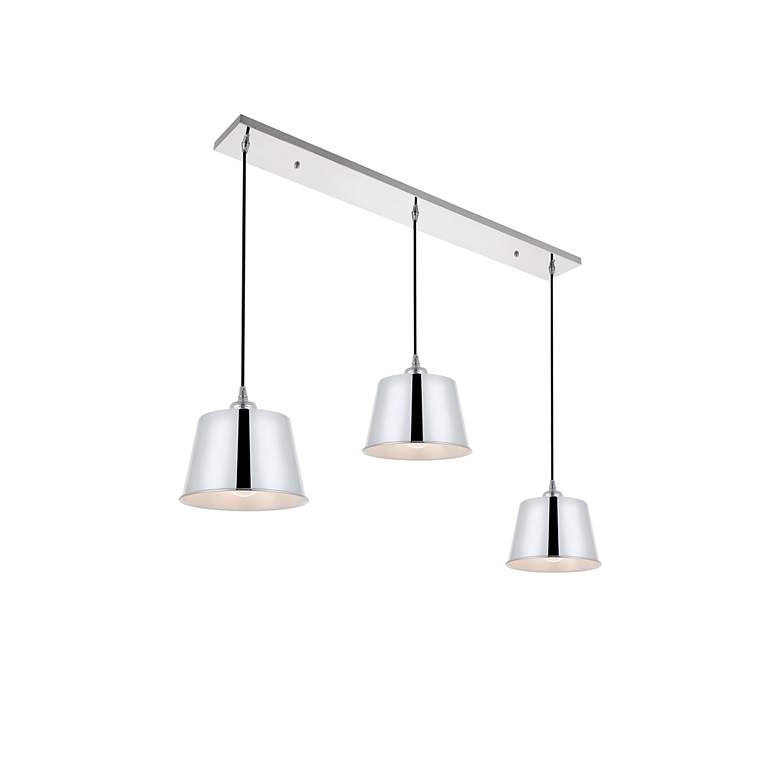 Image 7 Nota 40 1/2" Wide Chrome 3-Light Linear Pendant more views
