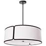 2_Notched Drum 24" Wide Black and White Pendant Light