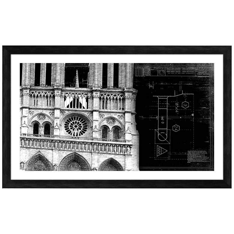 Image 1 Notre Dame 42 1/2 inch Wide Giclee Framed Wall Art 