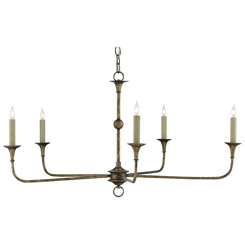 Image 1 Nottaway 36" Wide Pyrite Bronze 5-Light Chandelier
