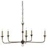 1_Nottaway 36" Wide Pyrite Bronze 5-Light Chandelier