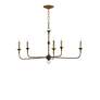 3_Nottaway 36" Wide Pyrite Bronze 5-Light Chandelier more views