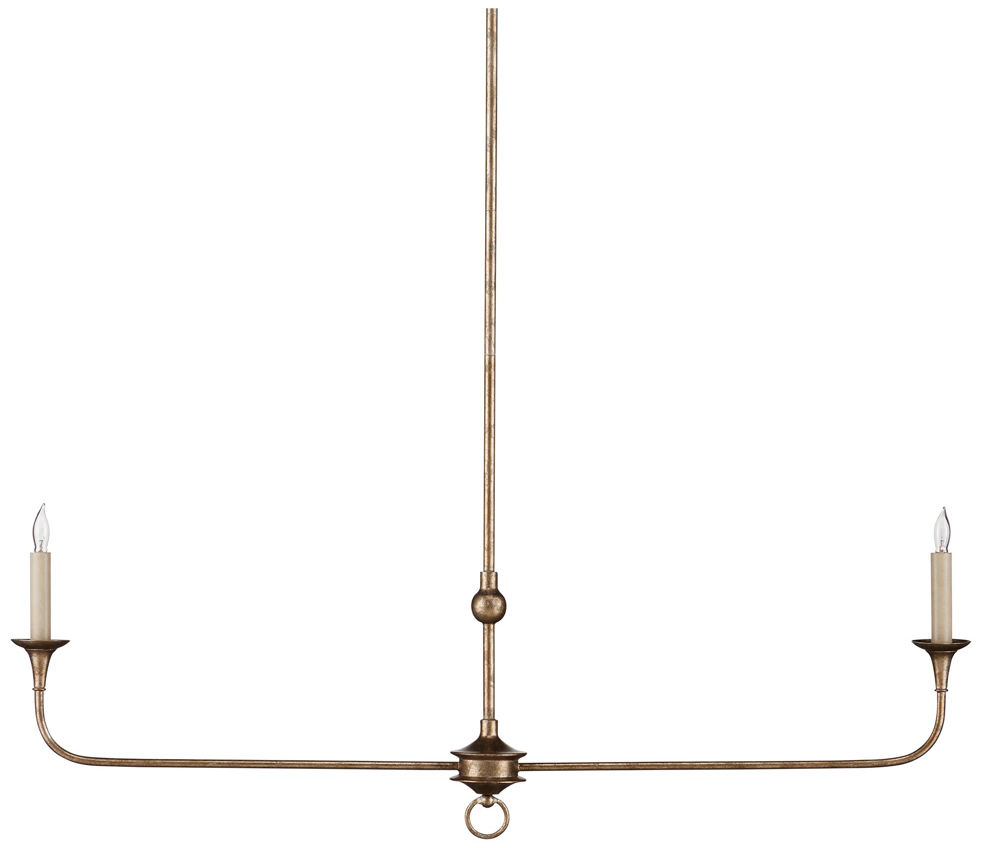 Image 2 Nottaway 40" Wide Pyrite Bronze 2-Light Bronze Chandelier more views