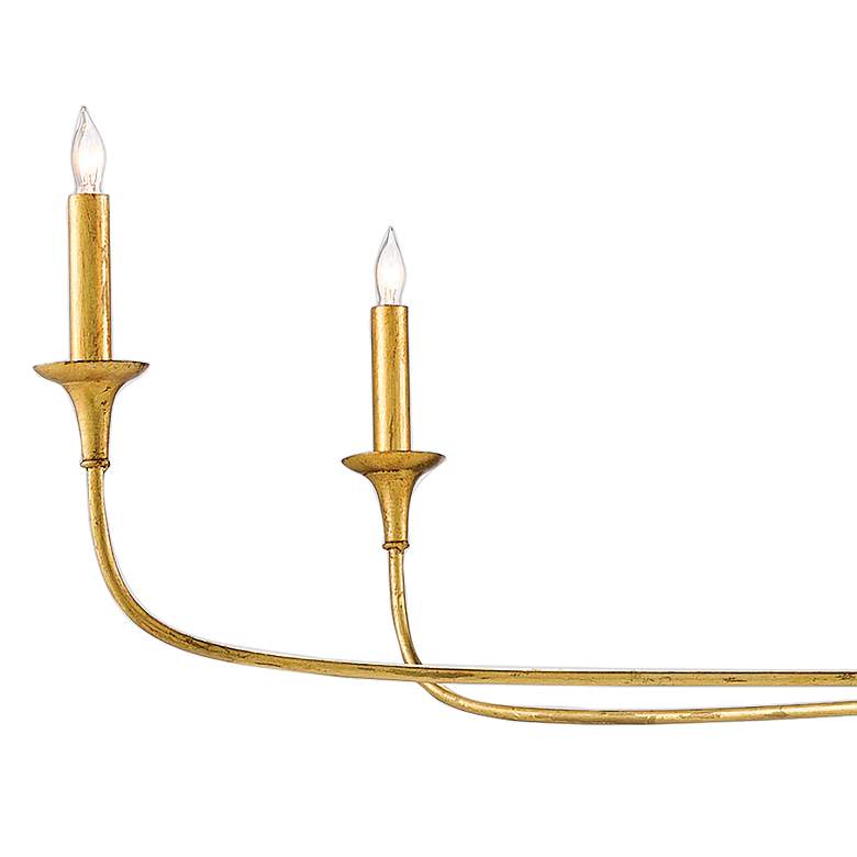 Image 3 Nottaway 61" Wide 6-Light Contemporary Gold Leaf Chandelier more views