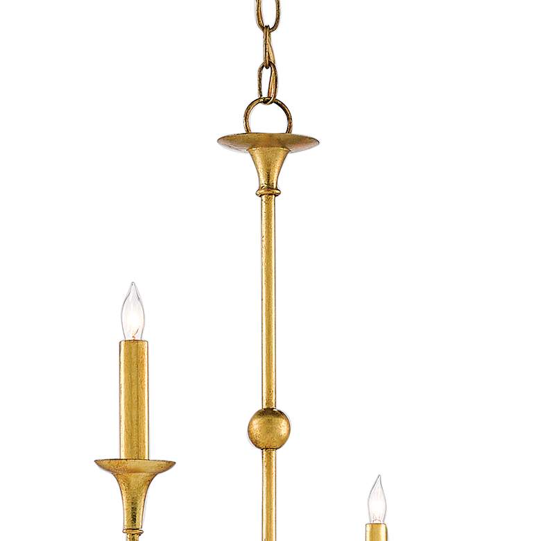 Image 4 Nottaway 61" Wide 6-Light Contemporary Gold Leaf Chandelier more views