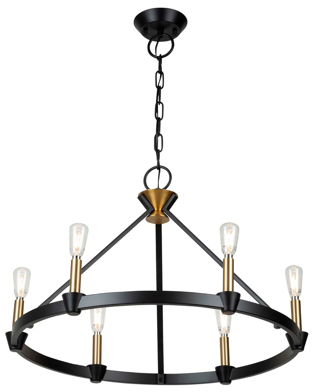 Image 2 Notting Hill 26" Wide 6-Light Black Chandelier more views
