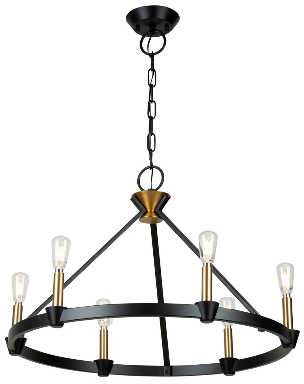 Image 3 Notting Hill 26" Wide 6-Light Black Chandelier more views