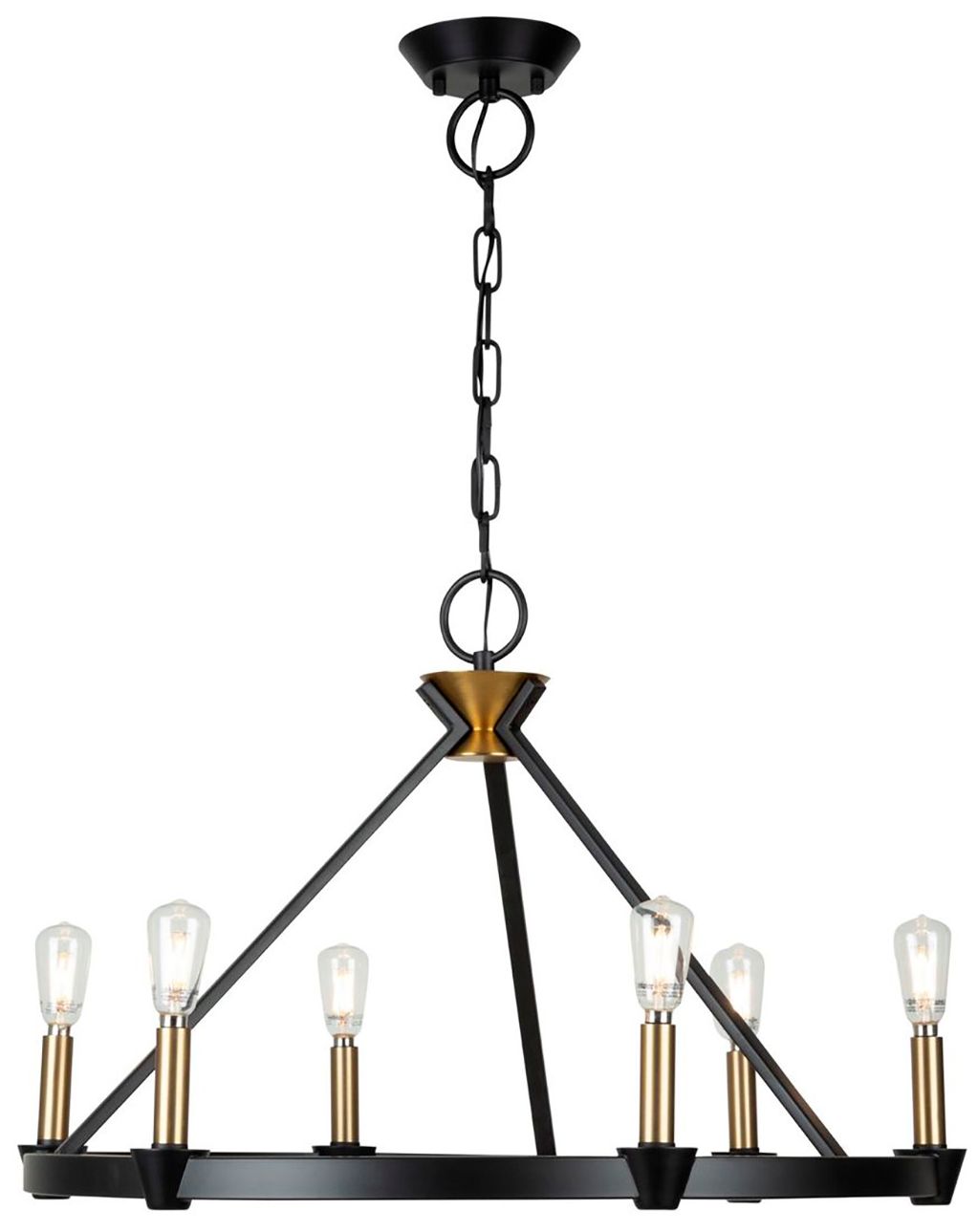 Image 4 Notting Hill 26" Wide 6-Light Black Chandelier more views