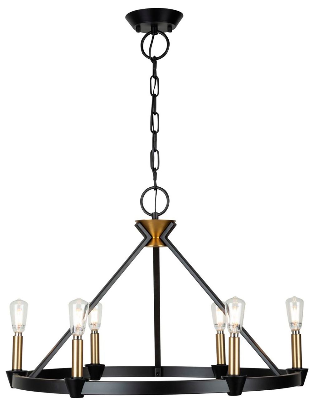 Image 5 Notting Hill 26" Wide 6-Light Black Chandelier more views