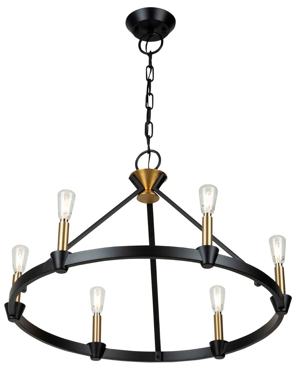 Image 6 Notting Hill 26" Wide 6-Light Black Chandelier more views