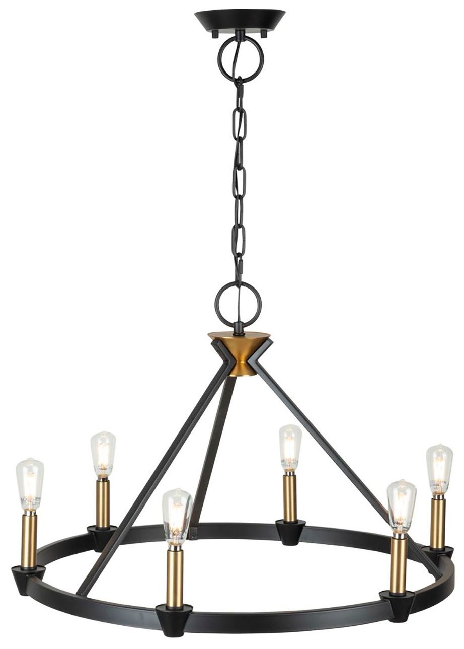 Image 7 Notting Hill 26" Wide 6-Light Black Chandelier more views