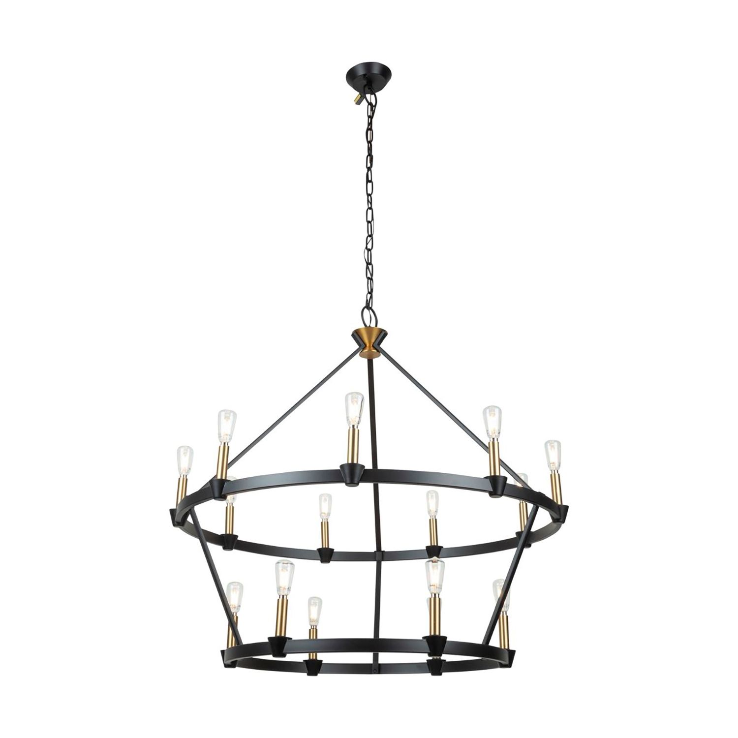 Image 2 Notting Hill 36" Wide 15-Light Black Chandelier more views