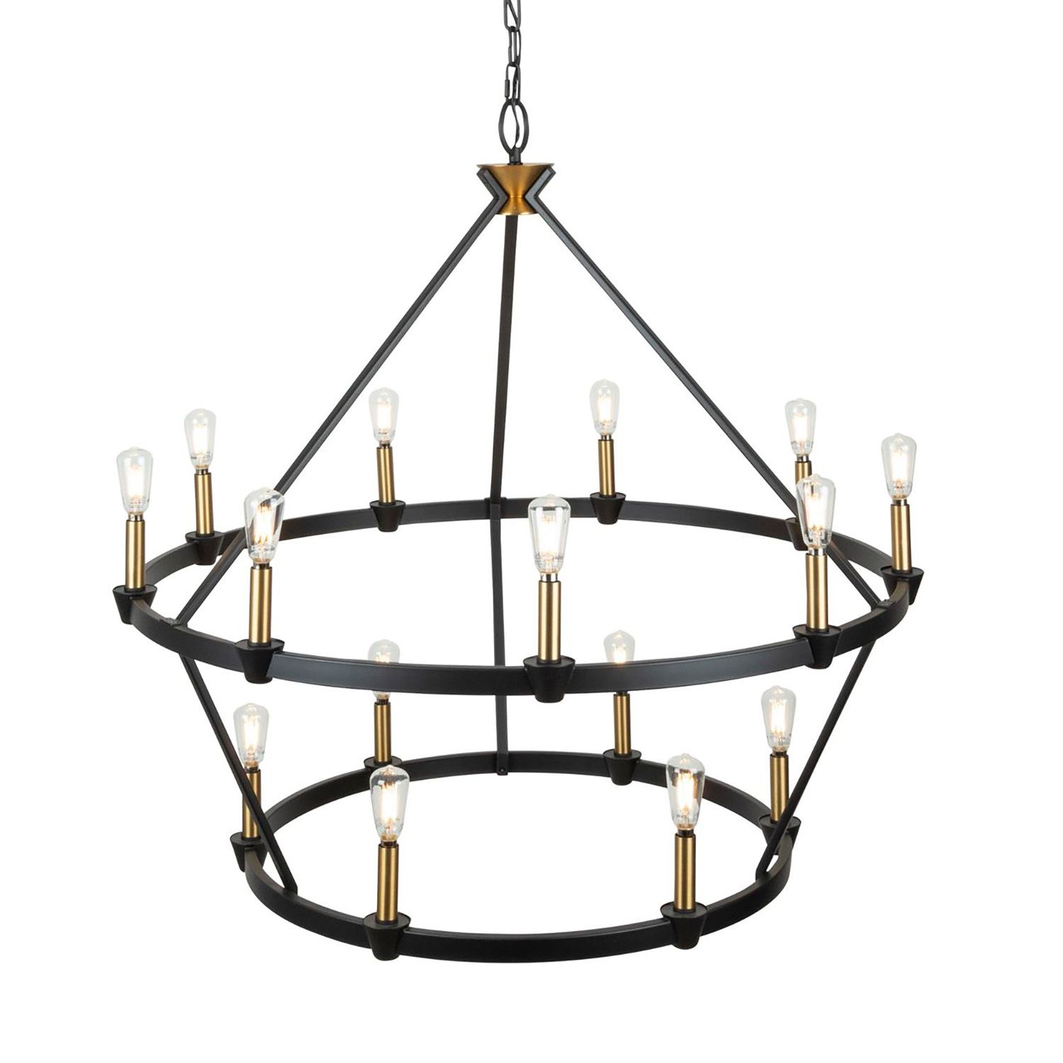 Image 6 Notting Hill 36" Wide 15-Light Black Chandelier more views