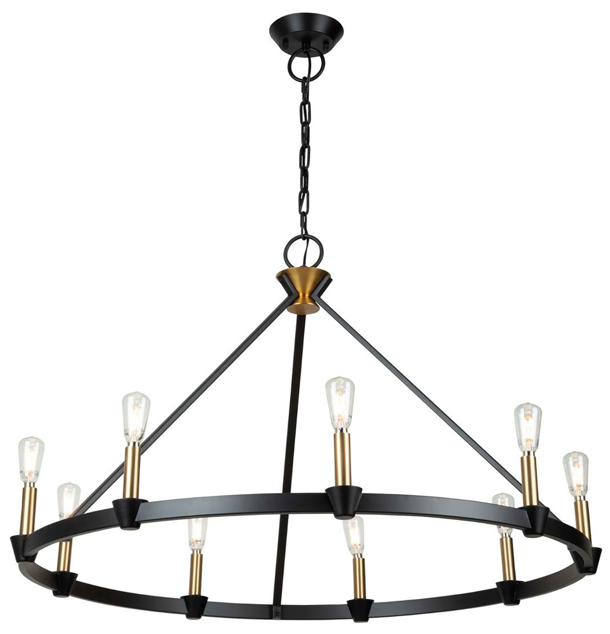 Image 2 Notting Hill 36" Wide 9-Light Black Chandelier more views