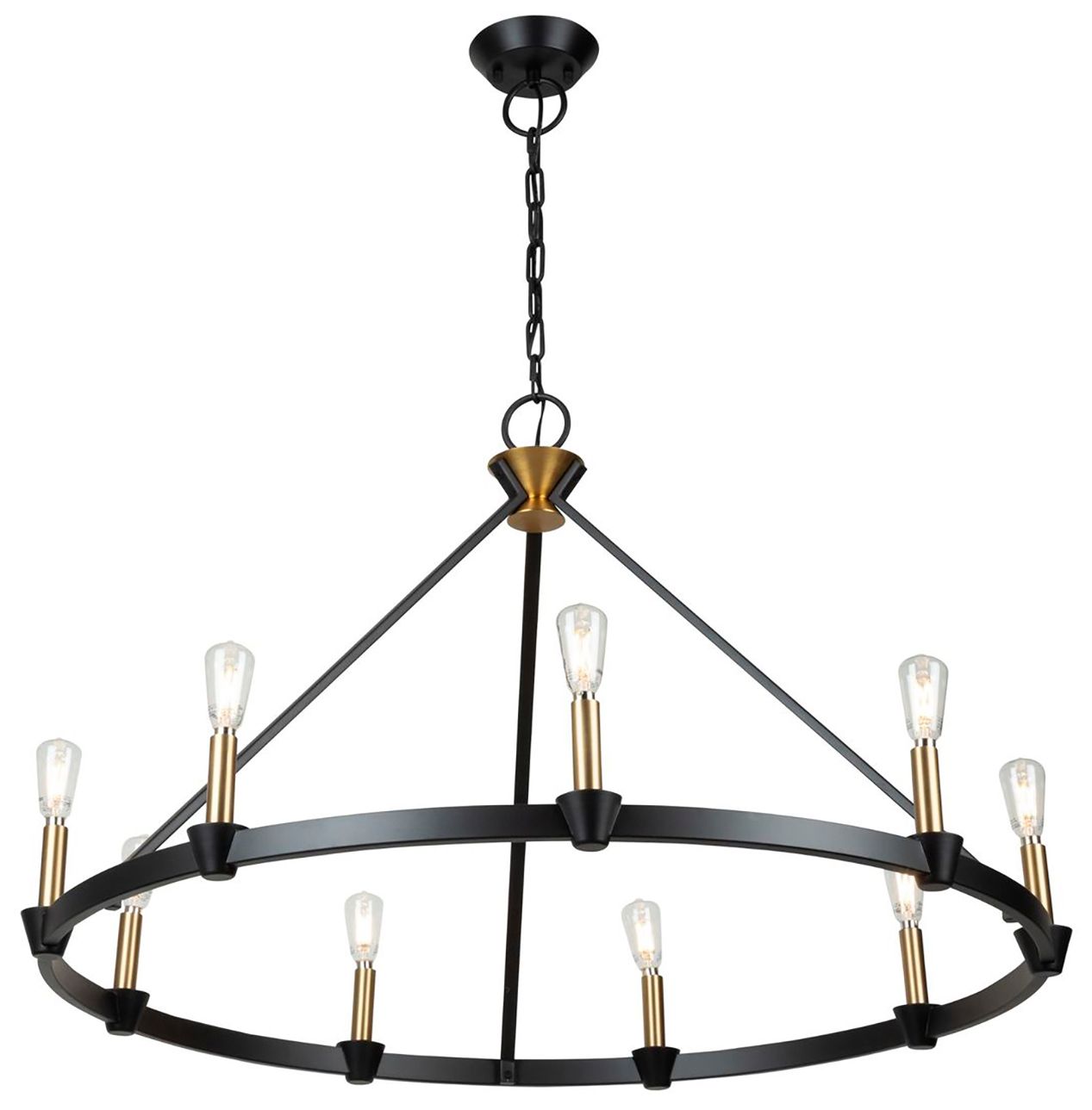 Image 3 Notting Hill 36" Wide 9-Light Black Chandelier more views