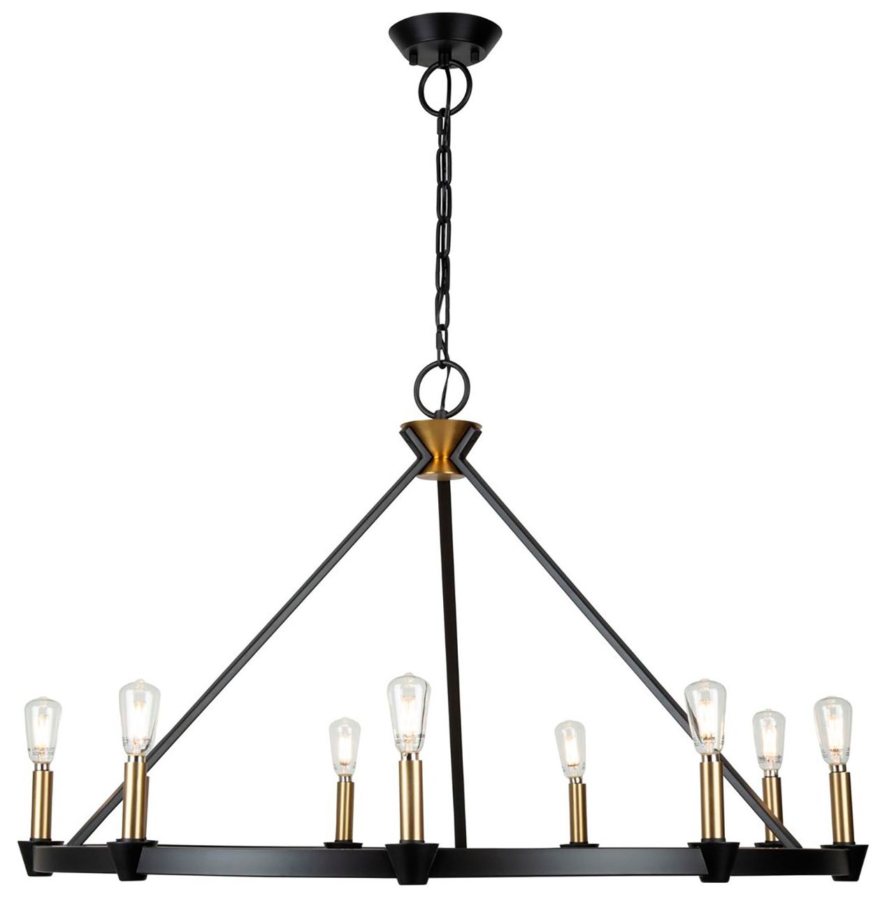Image 4 Notting Hill 36" Wide 9-Light Black Chandelier more views