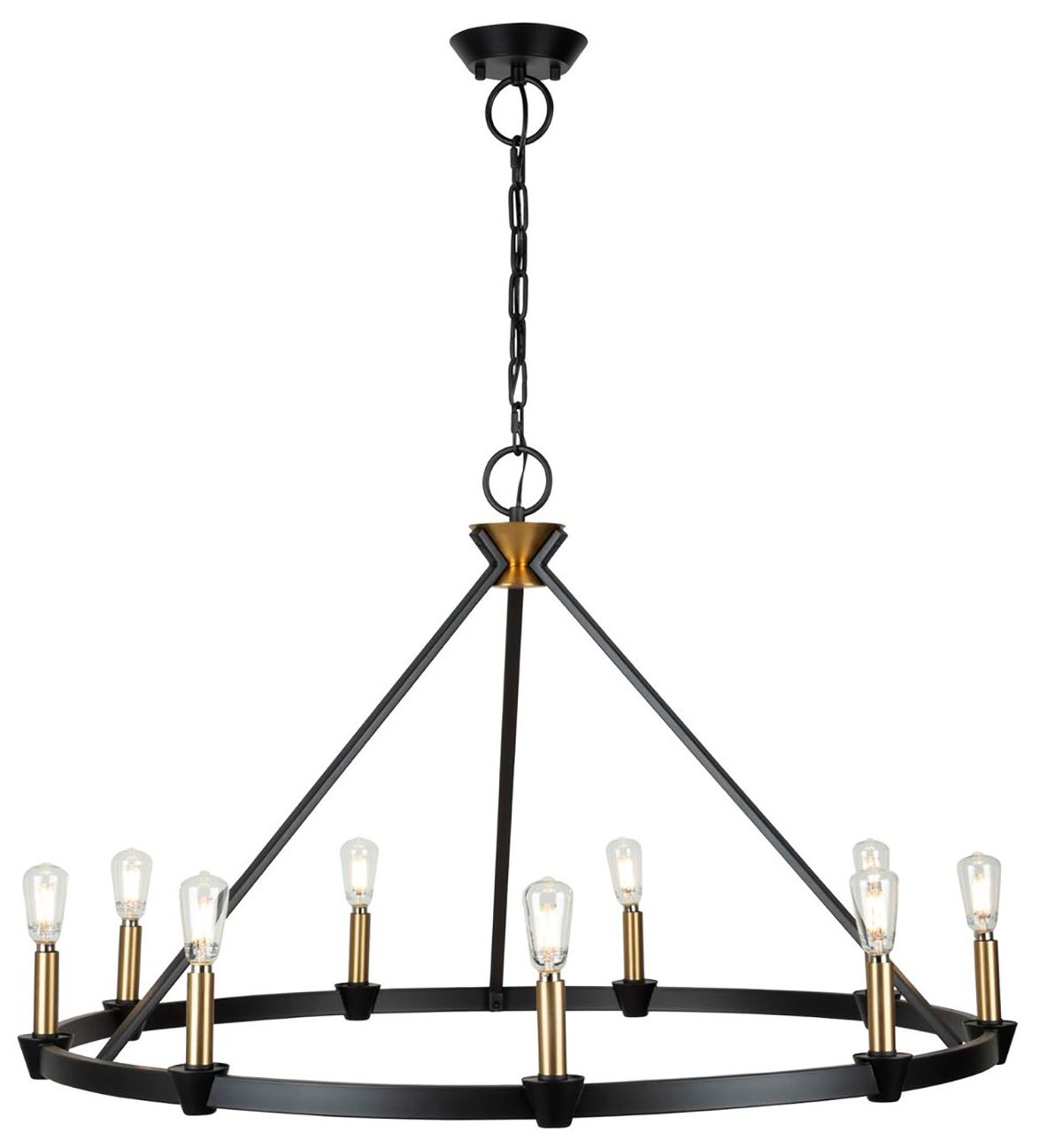 Image 5 Notting Hill 36" Wide 9-Light Black Chandelier more views