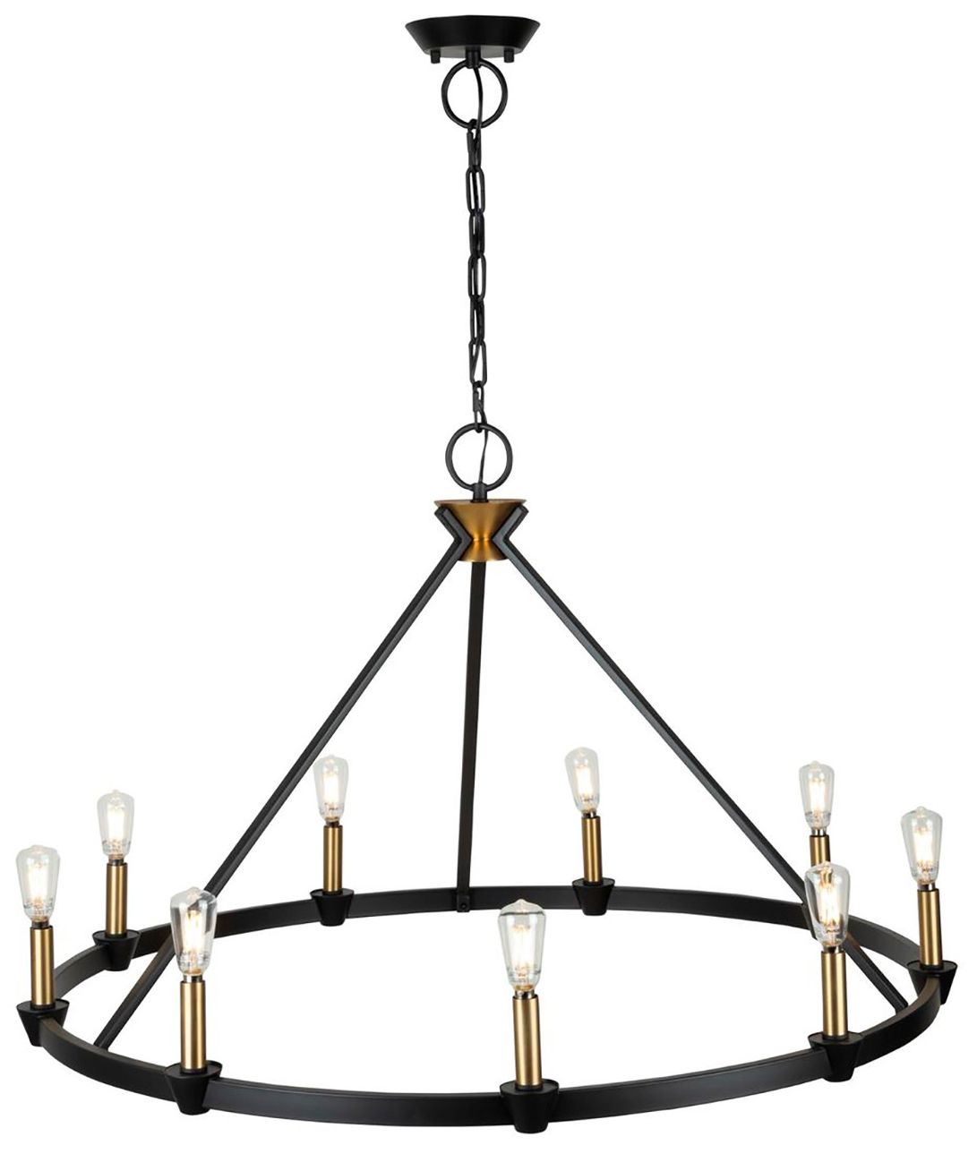 Image 6 Notting Hill 36" Wide 9-Light Black Chandelier more views