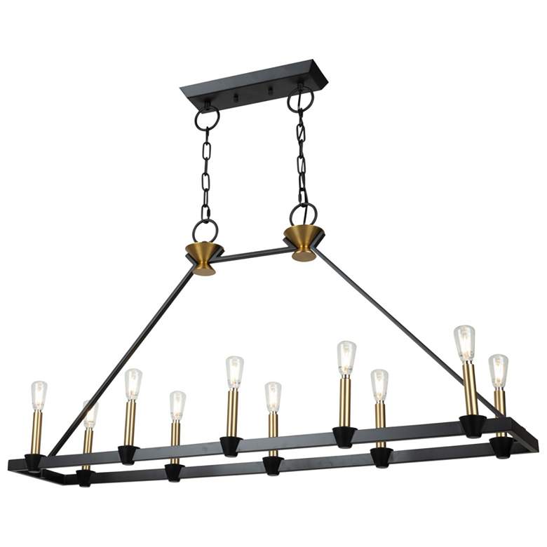 Image 1 Notting Hill 45" Wide 10-Light Black Island Light