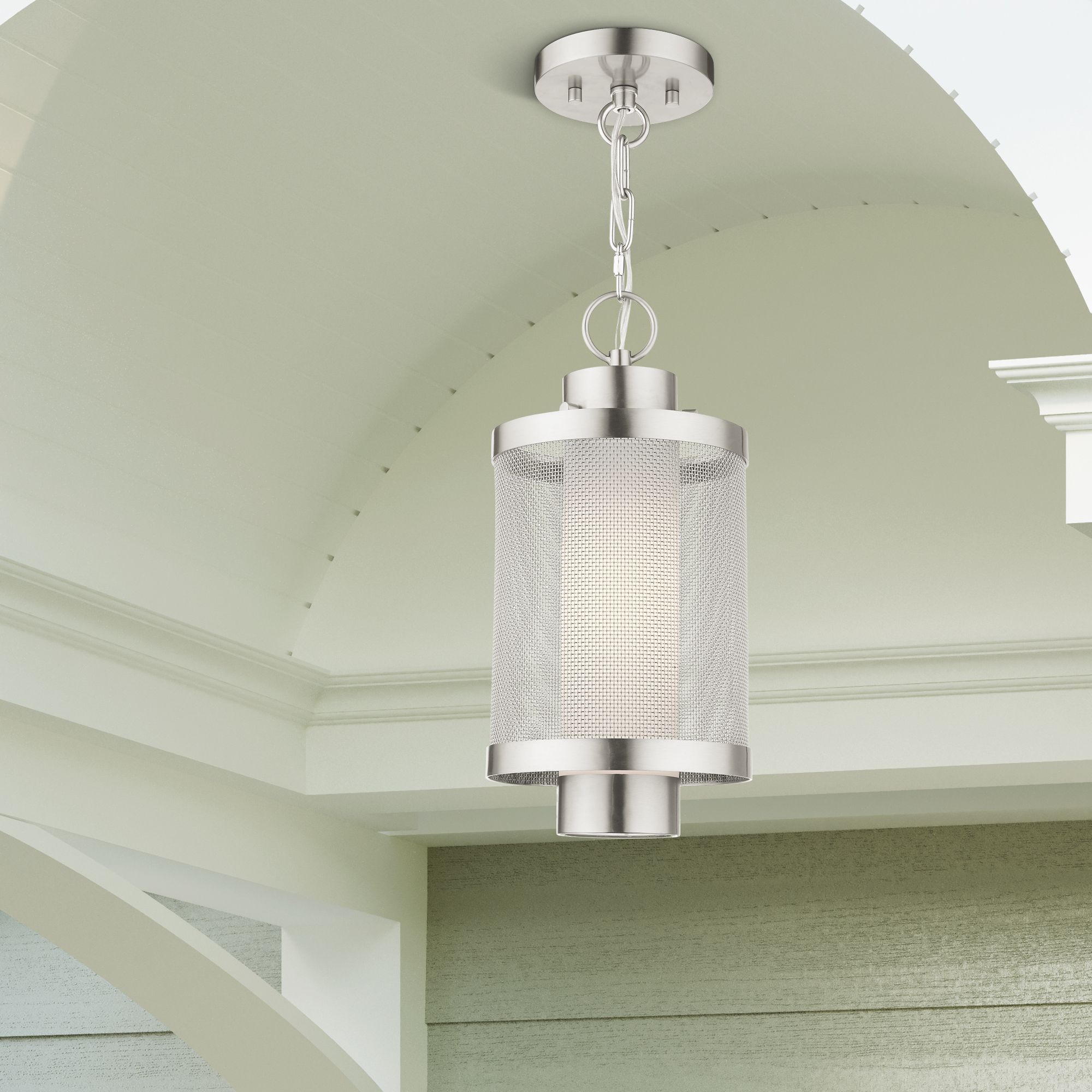 Nottingham 1 Light Brushed Nickel Pendant