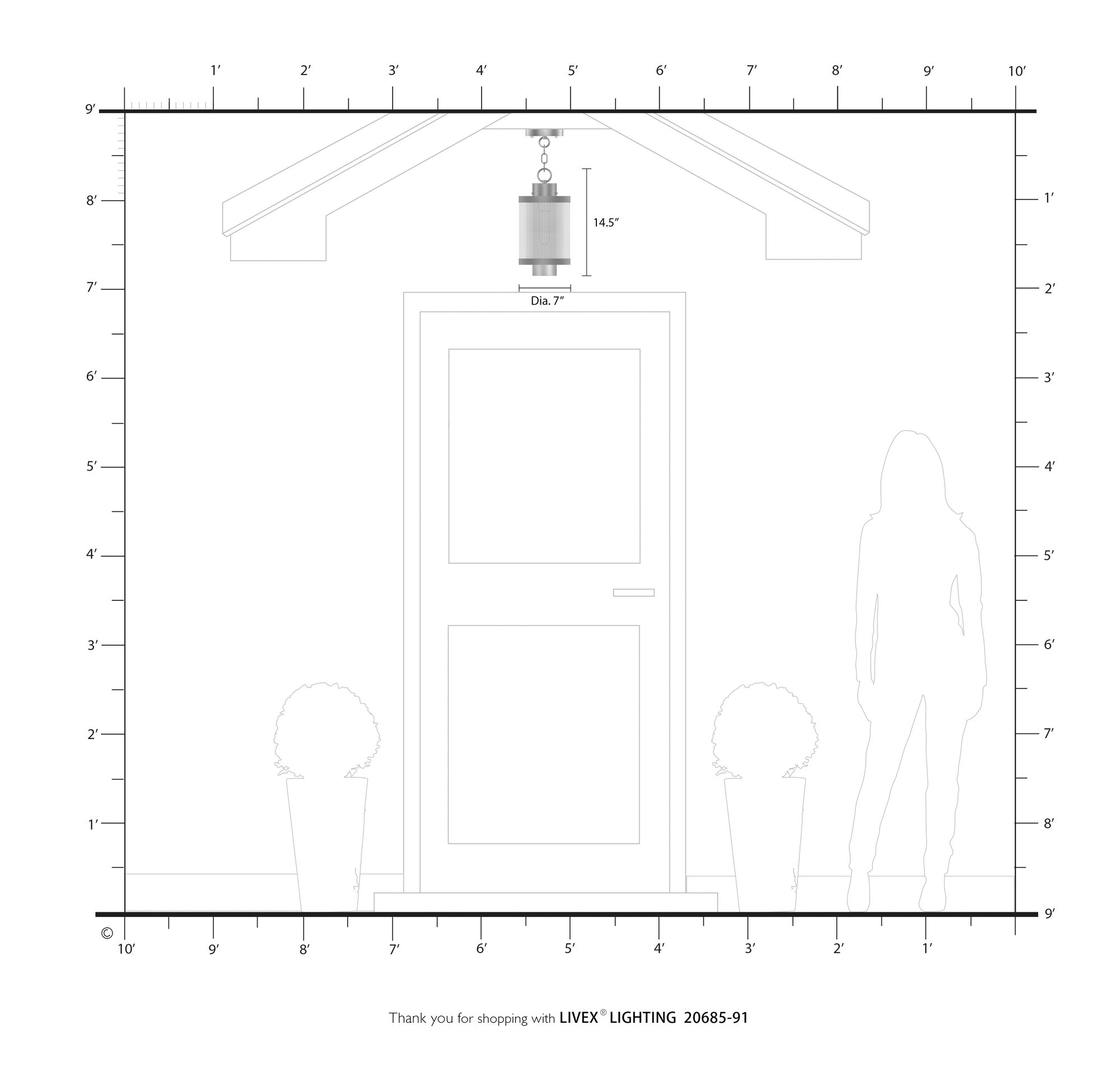 Nottingham 1 Light Brushed Nickel Pendant