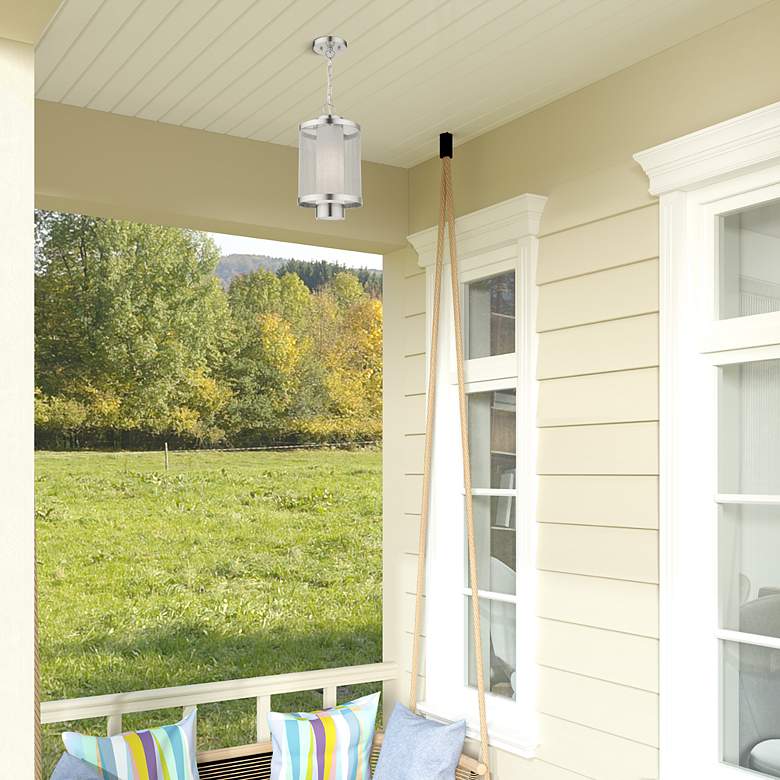 Image 5 Nottingham 1 Light Brushed Nickel Pendant more views