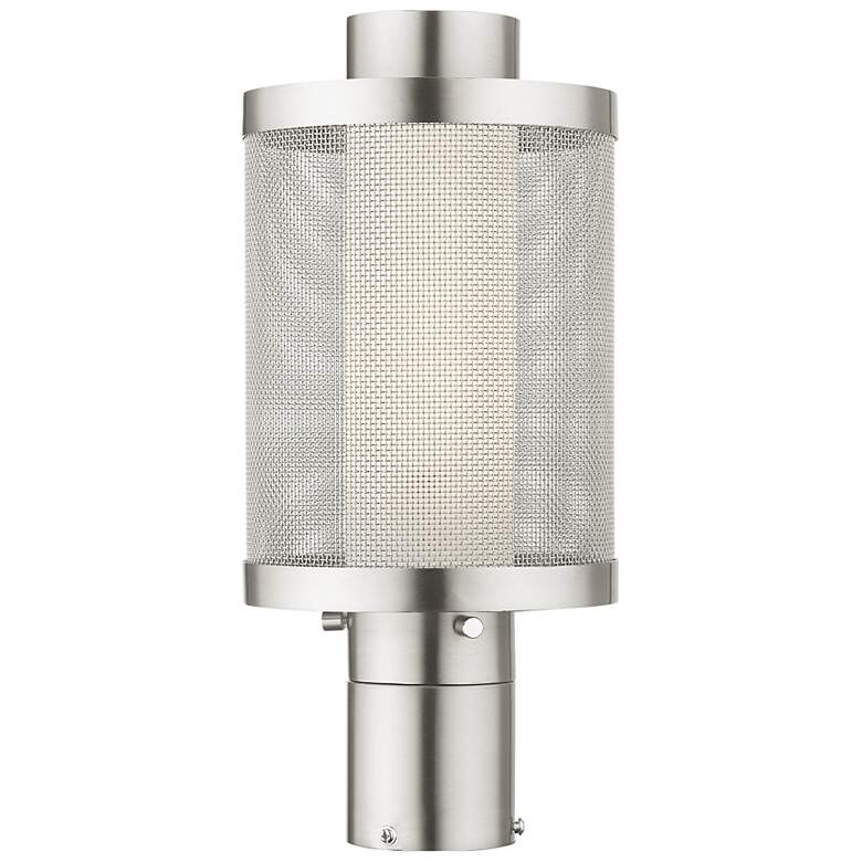 Image 2 Nottingham 1 Light Brushed Nickel Post Light