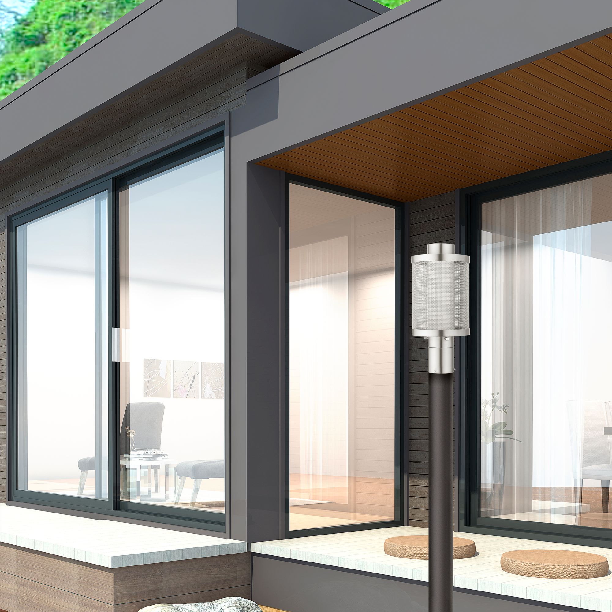 Nottingham 1 Light Brushed Nickel Post Light