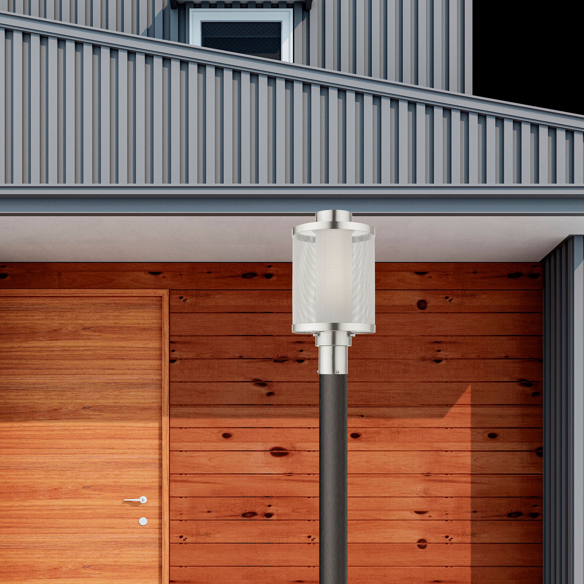 Nottingham 1 Light Brushed Nickel Post Light