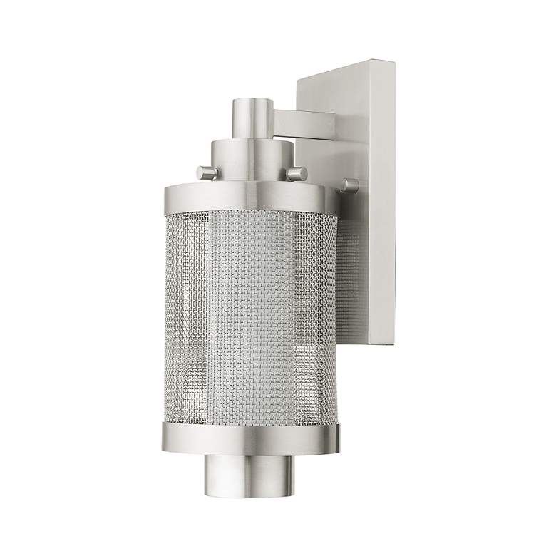 Image 4 Nottingham 1 Light Brushed Nickel Wall Lantern more views