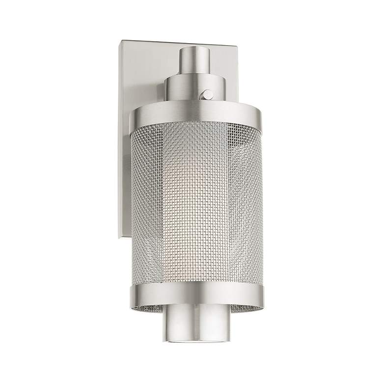 Image 5 Nottingham 1 Light Brushed Nickel Wall Lantern more views