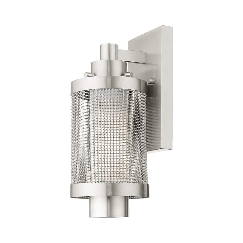 Image 6 Nottingham 1 Light Brushed Nickel Wall Lantern more views