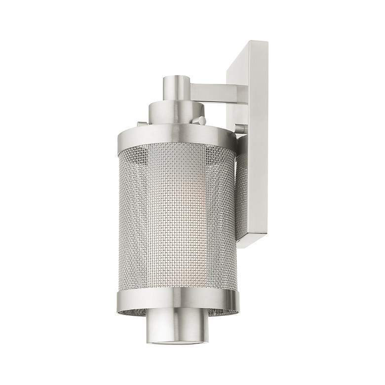Image 7 Nottingham 1 Light Brushed Nickel Wall Lantern more views