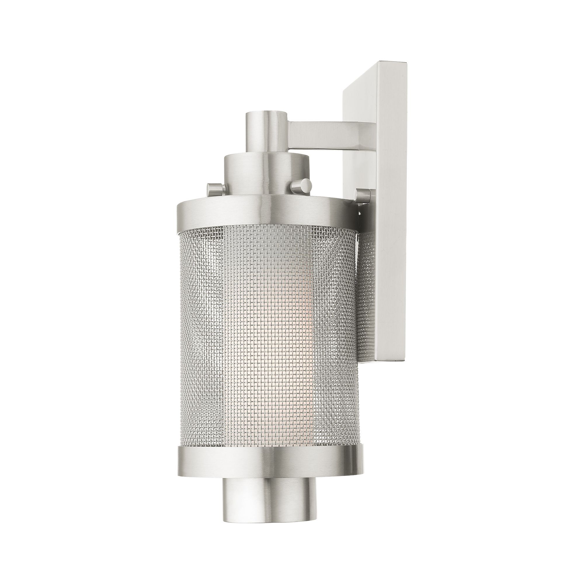 Nottingham 1 Light Brushed Nickel Wall Lantern