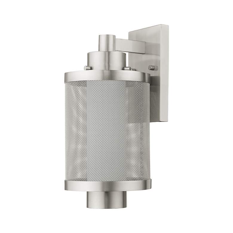 Image 4 Nottingham 1 Light Brushed Nickel Wall Lantern more views