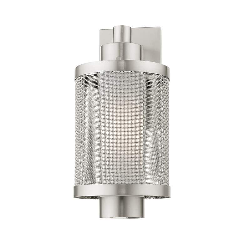 Image 5 Nottingham 1 Light Brushed Nickel Wall Lantern more views