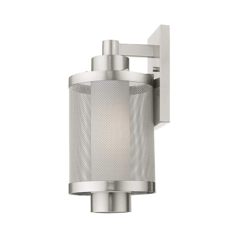 Image 6 Nottingham 1 Light Brushed Nickel Wall Lantern more views