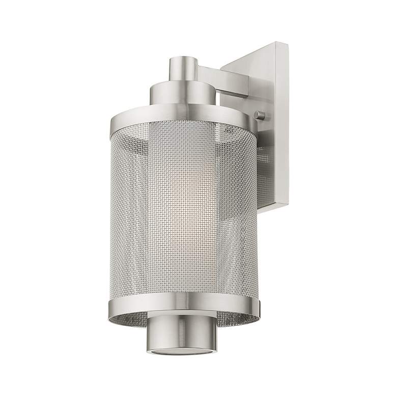 Image 7 Nottingham 1 Light Brushed Nickel Wall Lantern more views