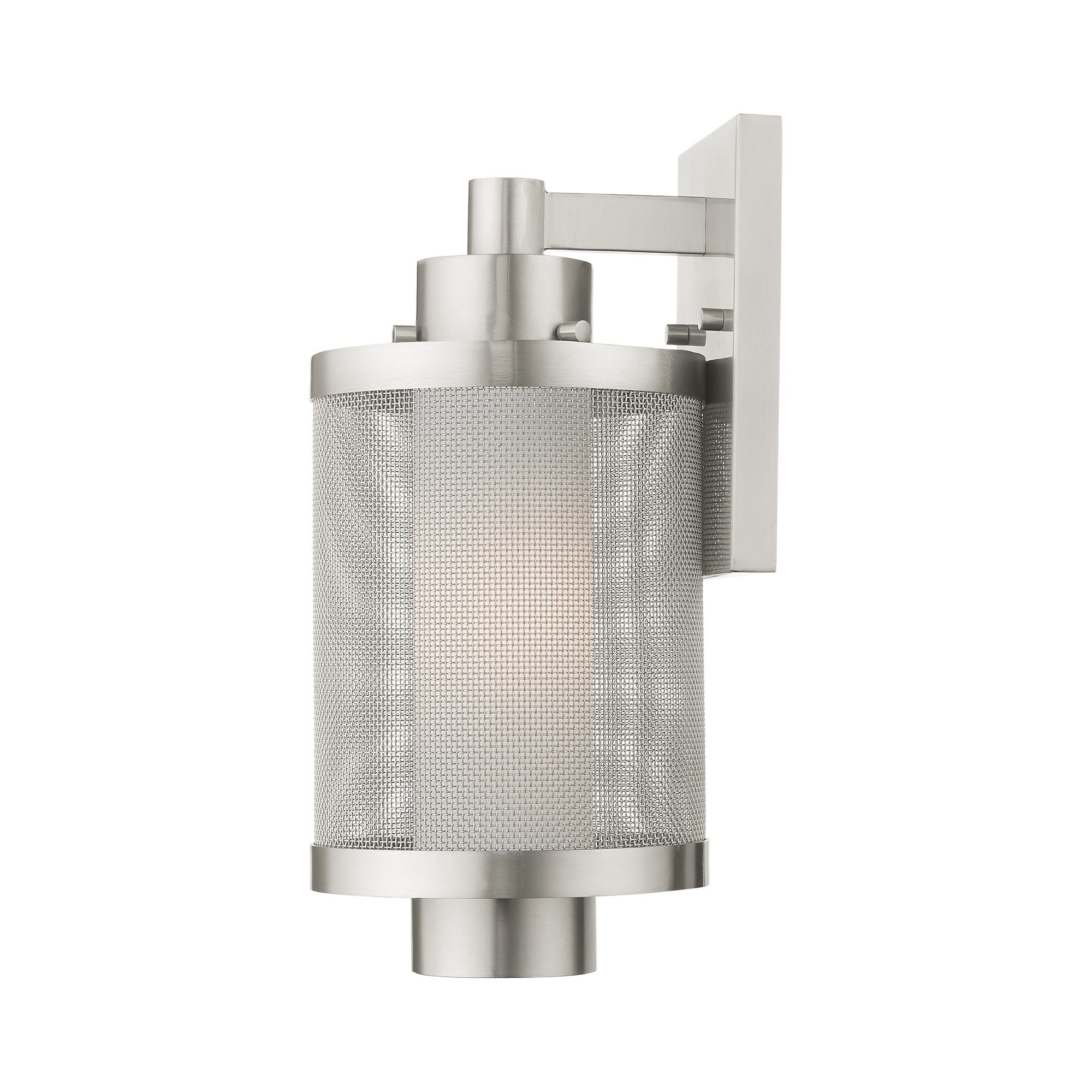 Nottingham 1 Light Brushed Nickel Wall Lantern