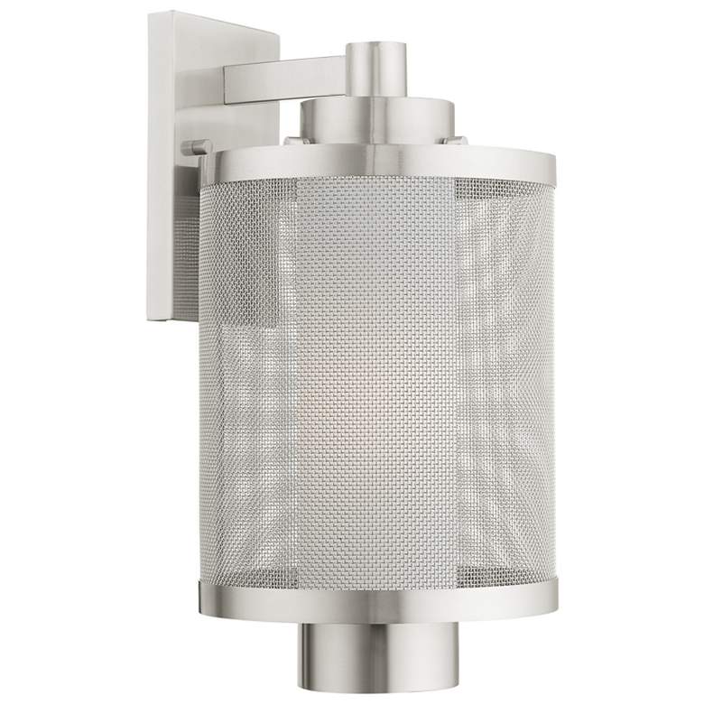 Image 1 Nottingham 1 Light Brushed Nickel Wall Lantern