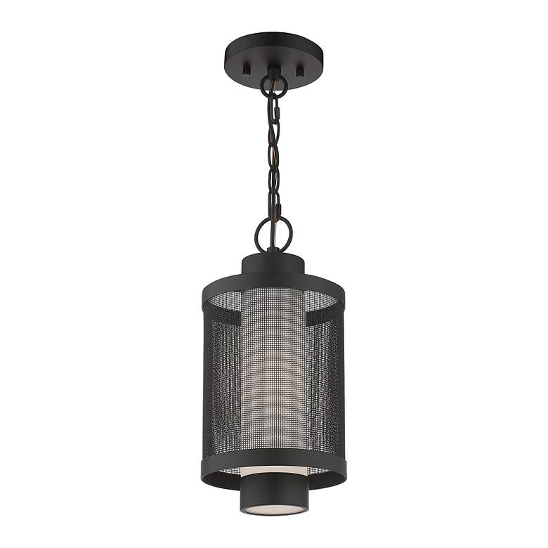 Image 6 Nottingham 1 Light Textured Black Pendant more views