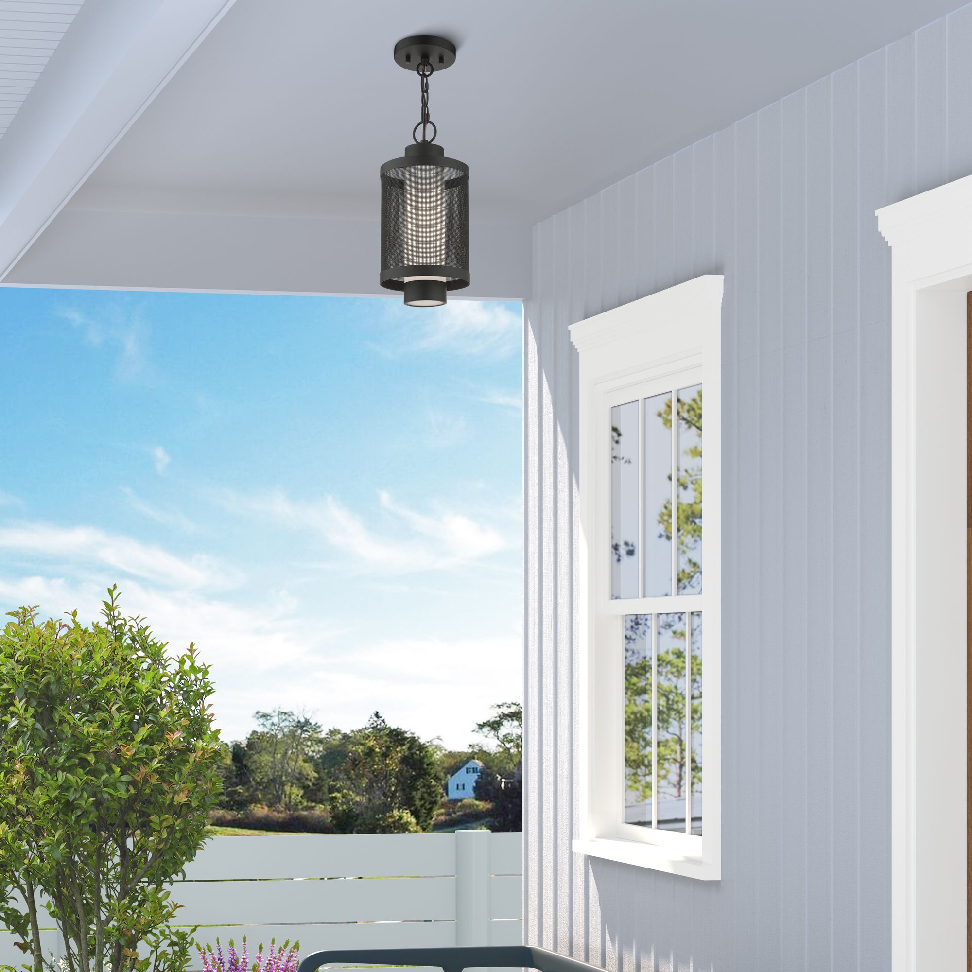 Nottingham 1 Light Textured Black Pendant