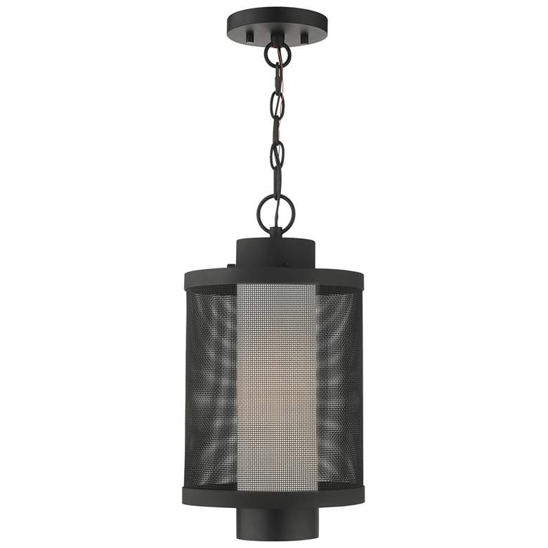 Image 1 Nottingham 1 Light Textured Black Pendant