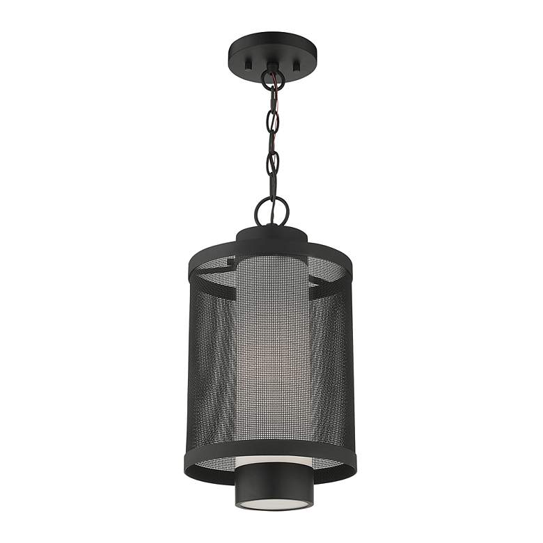 Image 6 Nottingham 1 Light Textured Black Pendant more views