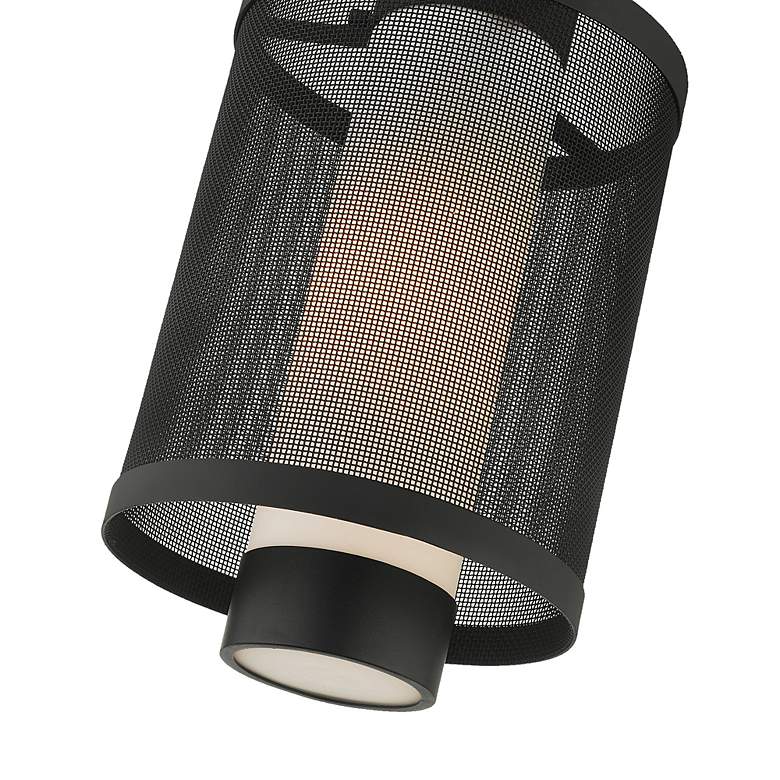 Image 7 Nottingham 1 Light Textured Black Pendant more views