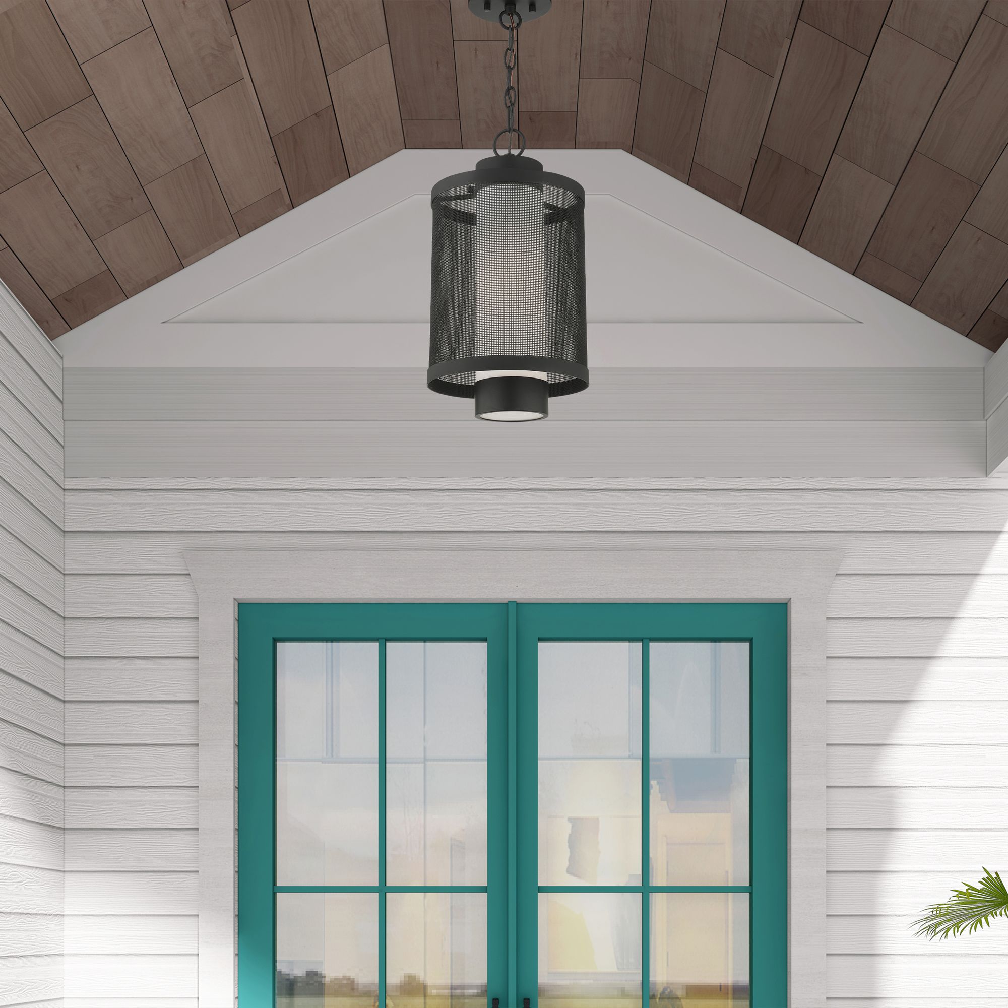 Nottingham 1 Light Textured Black Pendant