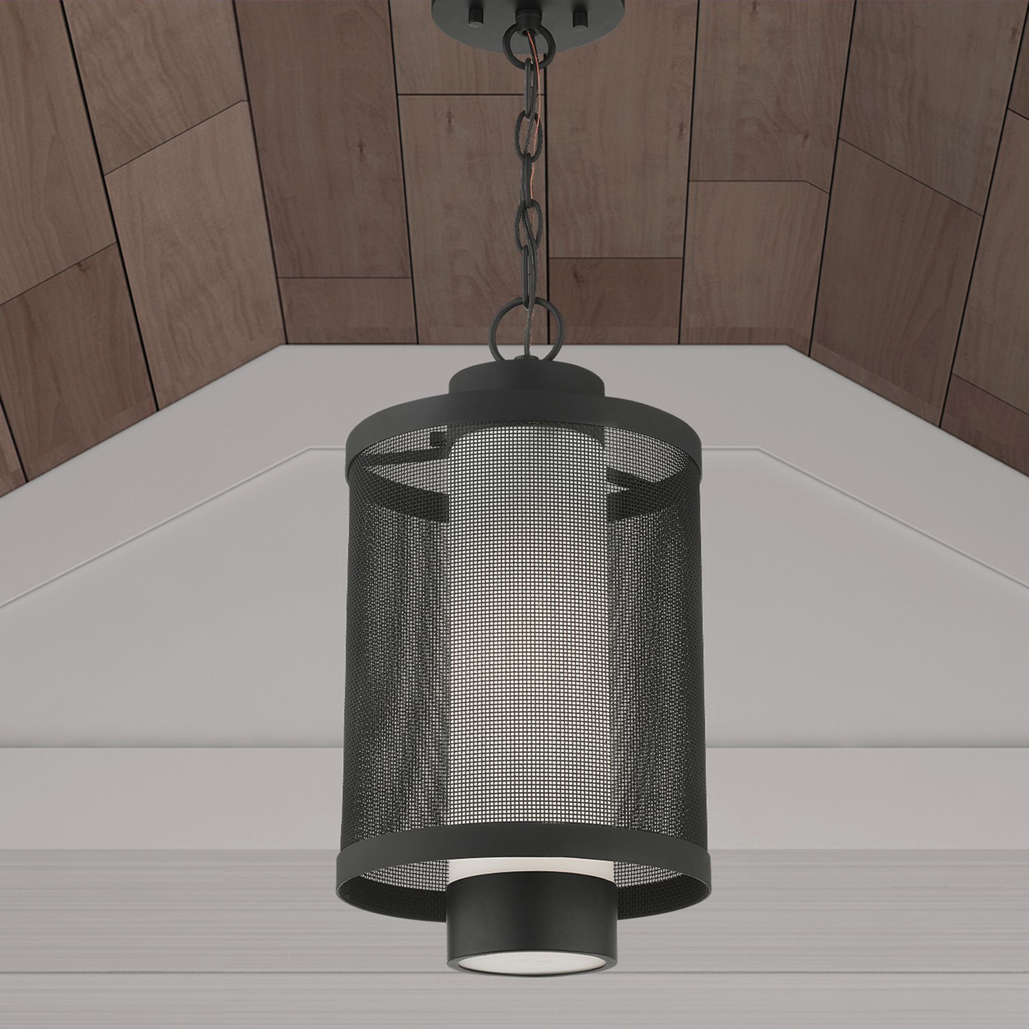 Nottingham 1 Light Textured Black Pendant