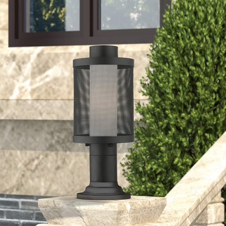 Image 1 Nottingham 1 Light Textured Black Post Light
