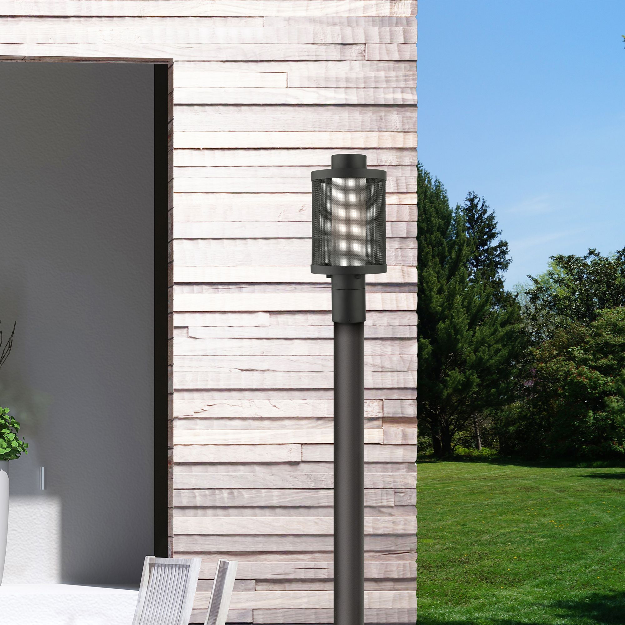 Nottingham 1 Light Textured Black Post Light