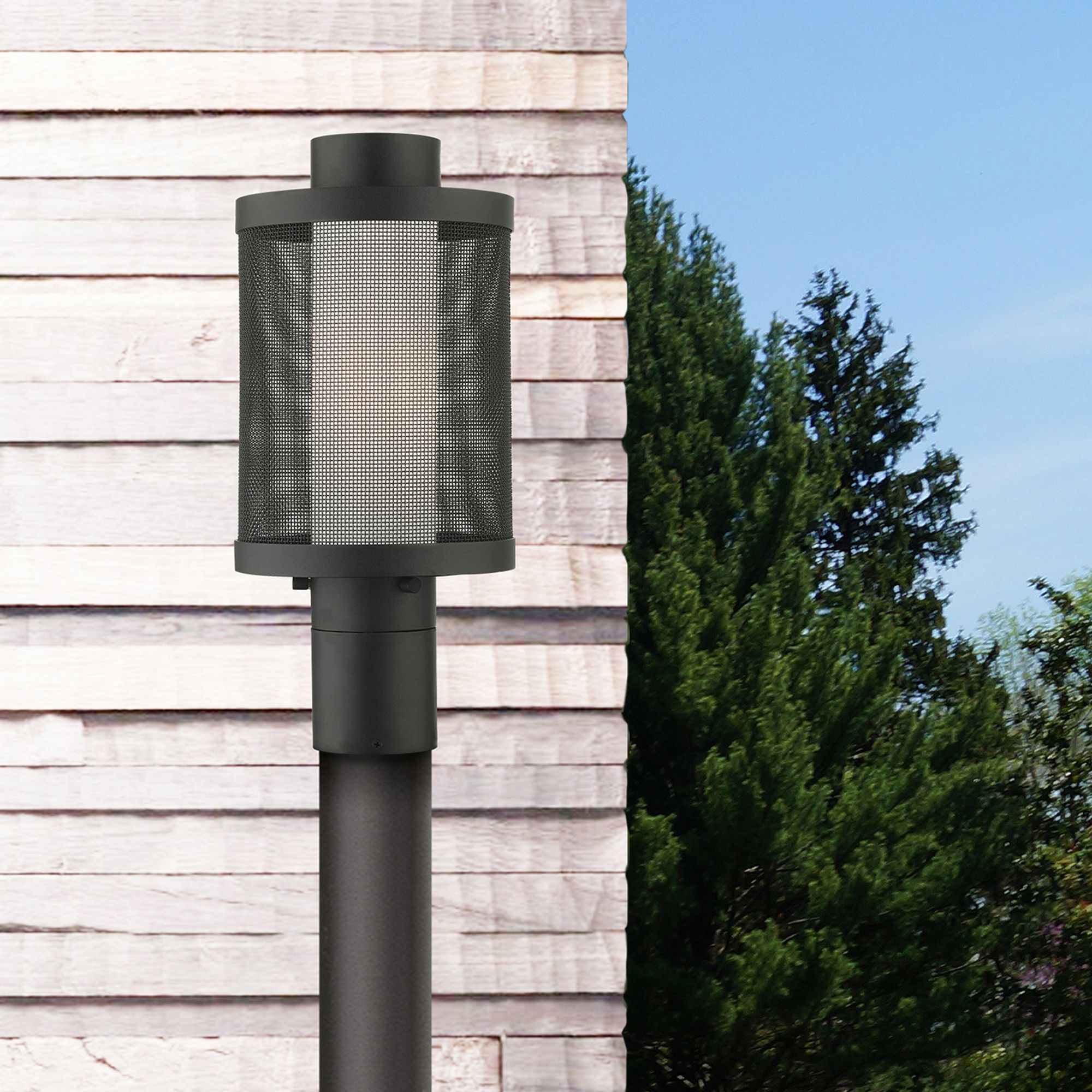 Nottingham 1 Light Textured Black Post Light